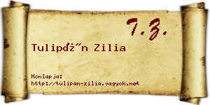 Tulipán Zilia névjegykártya